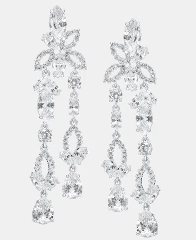 Givenchy Cubic Zirconia Viney Chandelier Earrings In Silver