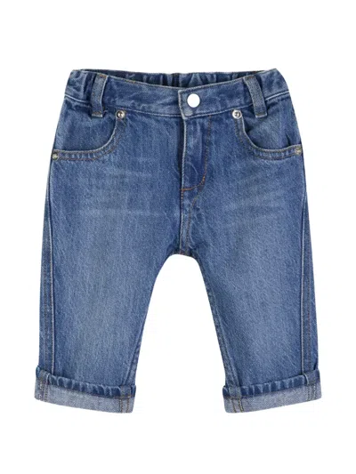 Givenchy Babies' Cuffed Jeans In Blue