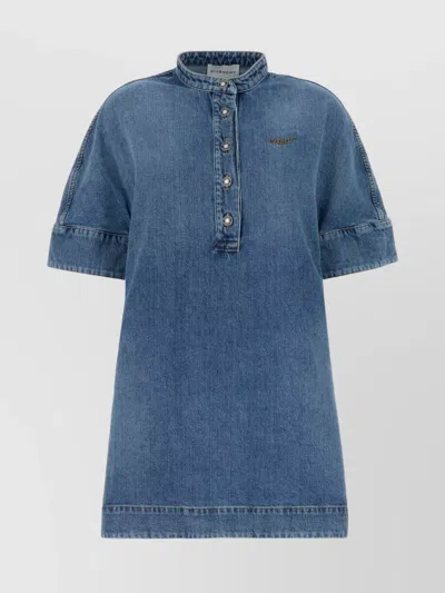 GIVENCHY CUFFED SLEEVE DENIM DRESS