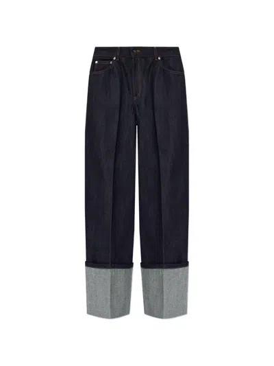 Givenchy Creased Wide-leg Denim Jeans In Blue