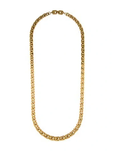Pre-owned Givenchy Curb Chain Link Necklace, 31" In Multi