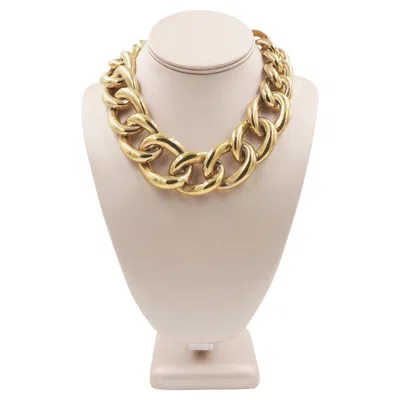 Pre-owned Givenchy Curb Link Gold Necklace In Multi