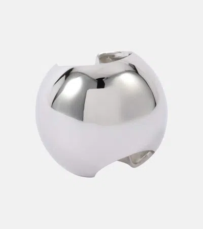 Givenchy Curve Logo Ear Cuff In White