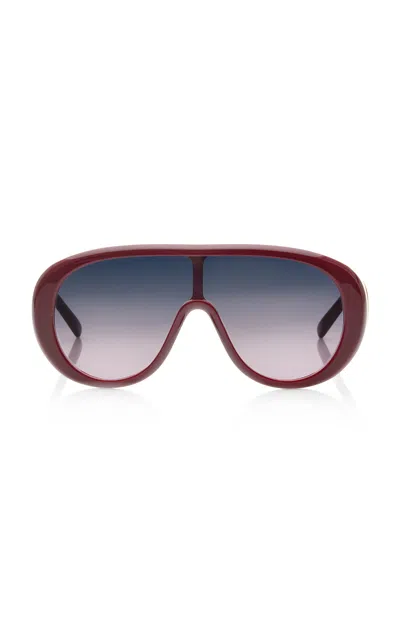 Givenchy Curve Square-framed Acetate Sunglasses In Burgundy