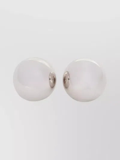 GIVENCHY CURVED 30MM BRASS STUD EARRINGS