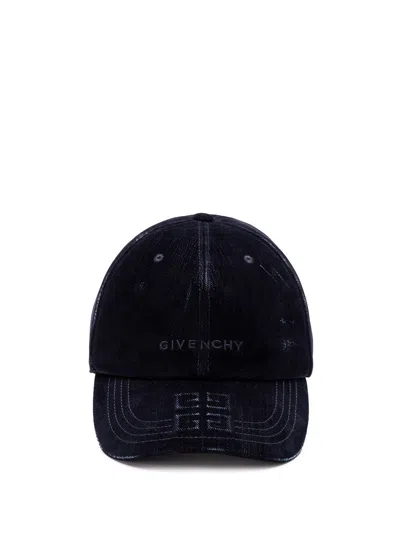 Givenchy Casual Hat With Curved Peak And Eyelet Detailing In  Signature Embroidery