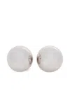 Givenchy Spherical Curve Stud Earrings In Silver