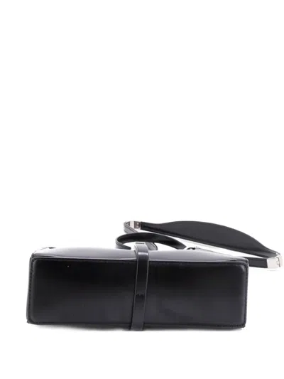 Pre-owned Givenchy Cut Out Bag Leather Mini Crossbody Bag In Black