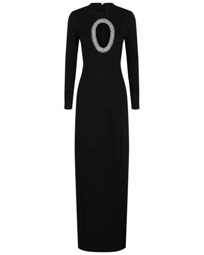 Givenchy Cut-out Crystal-embellished Gown In Black