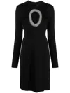 Givenchy Evening Dress In Knit With Pearls And Crystals In Black