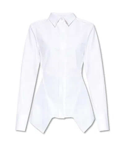 Givenchy Cut-out Detail Fitted Shirt In White