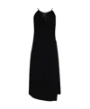 Givenchy Viscose Dress With Embellished Neckline And Draped Detailing In Black