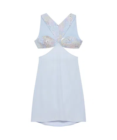 Givenchy Cut Out Dress In Crepe Satin With Sequins And Crystals In Colorful