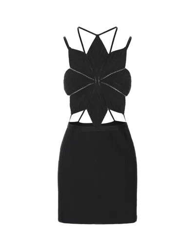 Givenchy Cut-out Knitted Mini Dress In Black