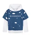 Givenchy Cut-out Layered Hoodie In Blue