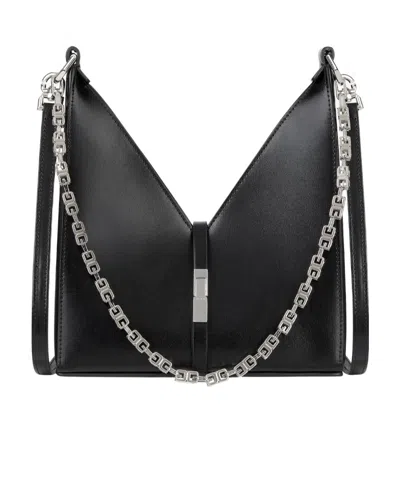 Givenchy Cut Out Leather Shoulder Bag In Black