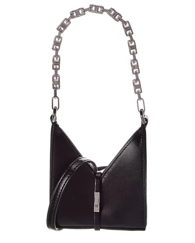 Givenchy Cut Out Micro Leather Hobo Bag In Black