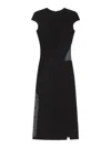 Givenchy Womens Black Semi-sheer Cut-out Woven Midi Dress In Black