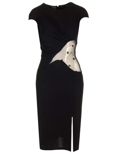 Givenchy Cut Out Sheath Dress In Black