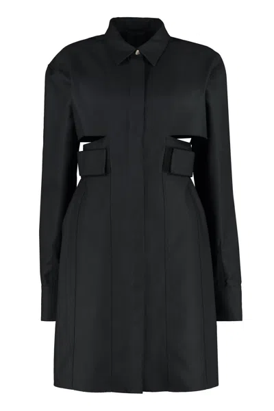 GIVENCHY CUTOUT SHIRT DRESS