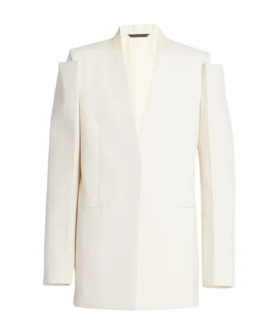 Givenchy Cut-out Single-breasted Blazer In Neutral