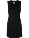 Givenchy Black Stretch Viscose Blend Mini Dress In Black