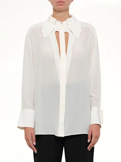 Givenchy Cut Out Tailoring Shirt In White