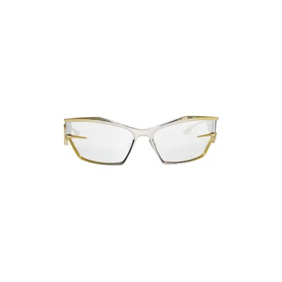 Pre-owned Givenchy Cut Sunglasses 'shiny Yellow/smoke Mirror'
