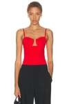 Givenchy Cutaway Bodysuit In Red