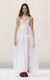 Givenchy Cutaway Diamond Net Maxi Dress In White