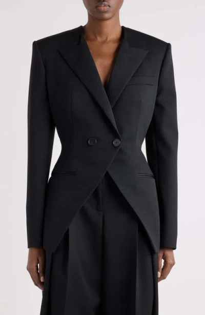Givenchy Cutaway Wool Jacket In Black