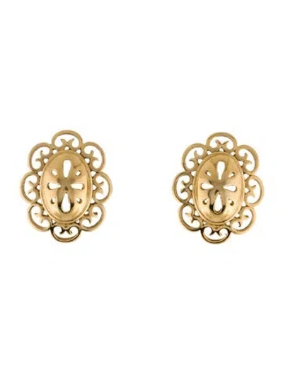 Pre-owned Givenchy Cutout Clip On Earrings In Multicolor