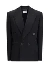 Givenchy Double-breasted Wool Blazer In Black