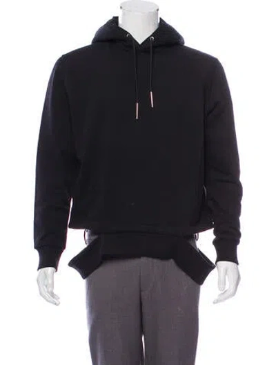 Pre-owned Givenchy Cutout Knit Hoodie In Black