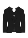 Givenchy Cut-out Notched-lapels Blazer In Black