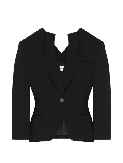 Givenchy Cut-out Notched-lapels Blazer In Black