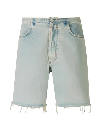 Givenchy Cutted Denim Shorts In Blue
