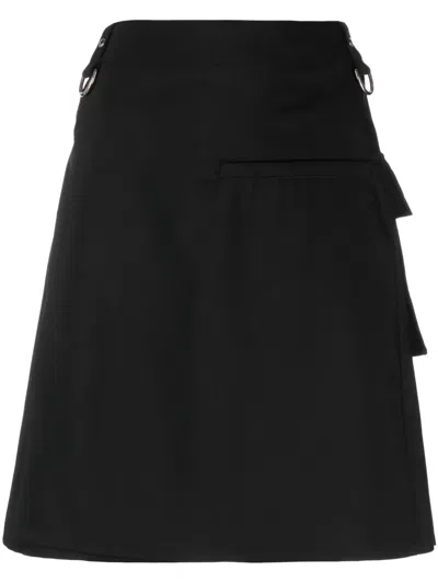 Givenchy D-ring-embellished A-line Skirt In Black