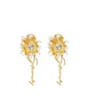 Givenchy Daisy Crystal Earrings In Yellow