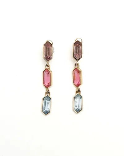 Pre-owned Givenchy Dangling Clip-on Earrings In Multicolour