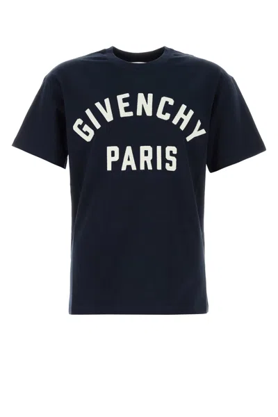 GIVENCHY GIVENCHY DARK BLUE COTTON T-SHIRT