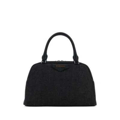 Givenchy Dark Blue Denim Antigona East West Handbag In Multi