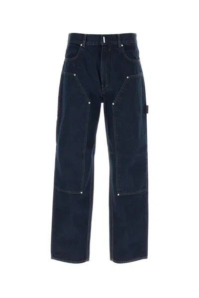 Givenchy Dark Blue Denim Carpenter Cargo Jeans