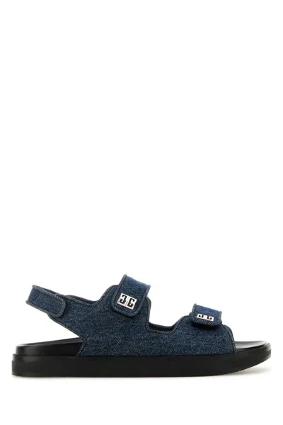 Givenchy Dark Blue Denim Sandals