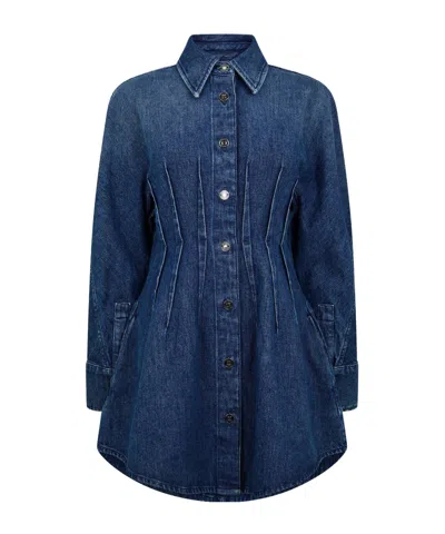Givenchy Dark Blue Denim Shirt Mini Dress