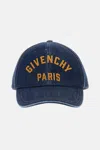 Givenchy Dark Blue Embroidered Logo Baseball Hat In Blue
