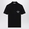 Givenchy Dark Blue Polo Shirt With Logo Embroidery Men In Black