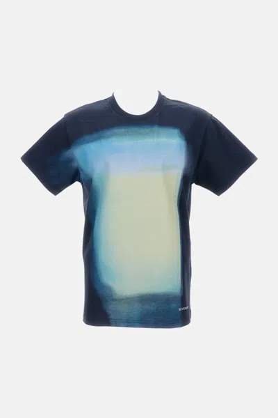 GIVENCHY DARK BLUE PRINTED T-SHIRT