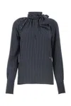 Givenchy Polka Dots Printed Blouse In Dark Blue