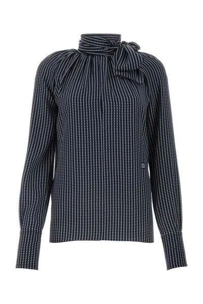 Givenchy Polka Dots Printed Blouse In Black